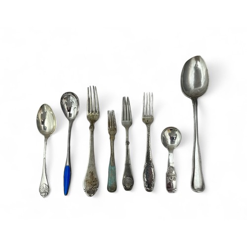 118 - Danish range of silver cutlery, to include; large serving spoon by J. Christesen, fork by Mathow (19... 