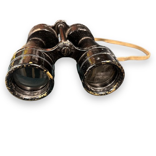 159 - Vintage Bino Prism MK3 Binoculars. Bino prism No.5 MK 3. No.29435, with leather case embossed B. H. ... 