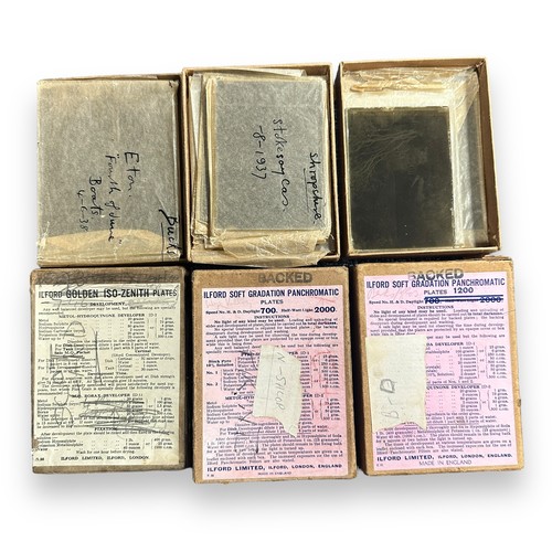 156 - Collection of predominantly 1930’s-1950’s negatives, magic lantern slides and glass negatives, vario... 