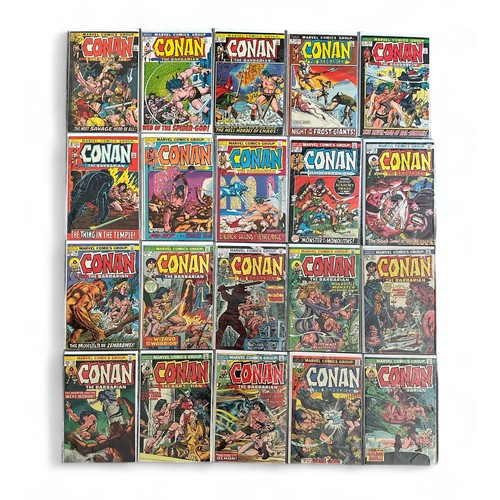 550 - Marvel Comics Conan The Barbarian 1970s Nos 12, 13, 15-21, 27-29, 31-38: All 20 comics are bagged & ... 