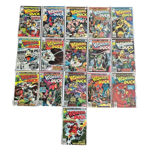 534 - Marvel Comics Howard Duck 1970s Nos 3-11, 14, 16-18 23, 25, 30: All 16 comics are bagged & boarded, ... 