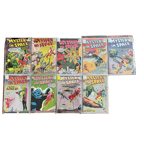 500 - DC Comics Mystery In Space 1950/60s Nos 53, 54, 58, 60, 63, 64, 65, 66; All 9 comics are bagged & bo... 