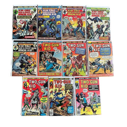 583 - Marvel Comics Kid Colt Gunslinger Apache kid 1970s Nos 23, 24, 25, 26, 28: Two Gun Kid 1970s Nos 103... 