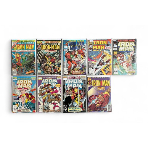 544 - Marvel Comics Iron Man Annuals; Nos 3, 1976, 4, 1977, 7, 1984, 8, 1986, 9, 1987, 10, 1989, 11, 1990,... 