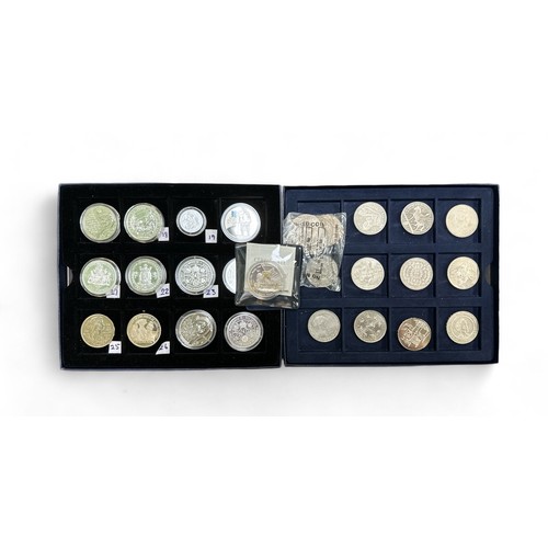 317 - World coin collection with silver uncirculated GB £2 Britannia 2005 (with cert), Jersey £5 2008, enc... 