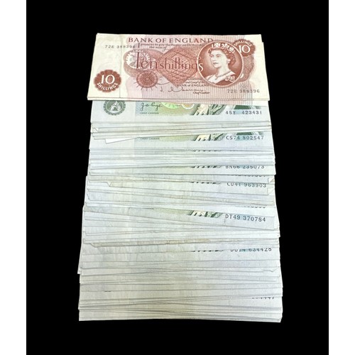 388 - Range of mainly £1 notes from Page (8) and Somerset (99), plus 10 shillings (3), from fine to uncirc... 