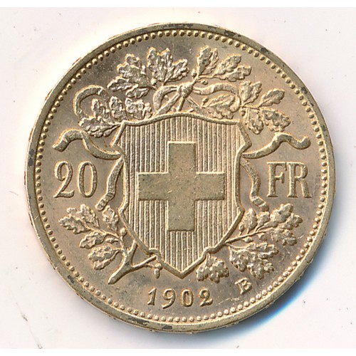 369 - Switzerland 1902B 20 francs gold coin