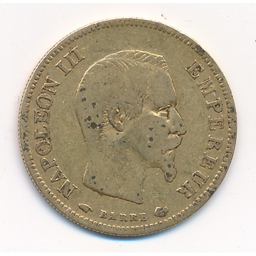 343 - France 1858A 10 francs gold coin