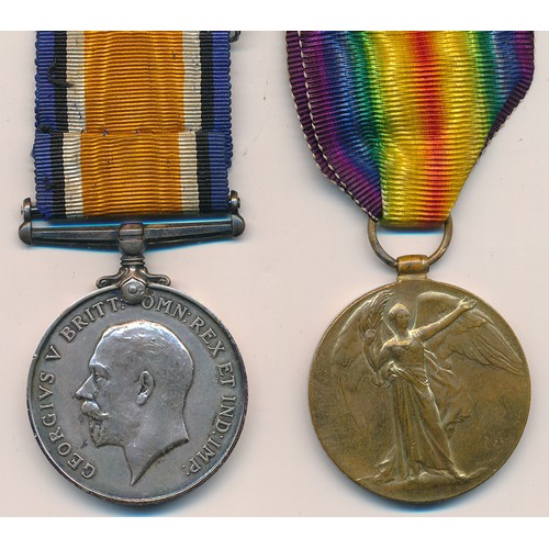 13 - First World War – William Henry Edwards – British War Medal & Victory Medal pair awarded to 32107 PT... 