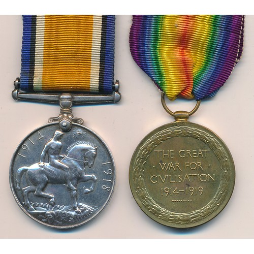 15 - First World War – J. Davies -  British War Medal & Victory Medal pair awarded to 68741 PTE. T. J. DA... 