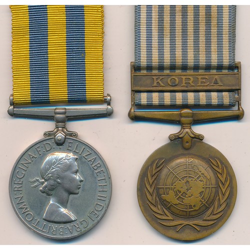 38 - Queen Elizabeth II - QEII Korea Medal pair awarded to 22574088 PTE. B. SHERWIN. K. S. L. I. Comprisi... 