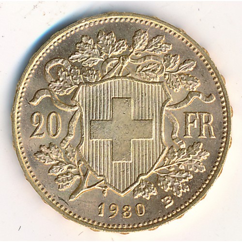 370 - Switzerland 1930B 20 francs gold coin