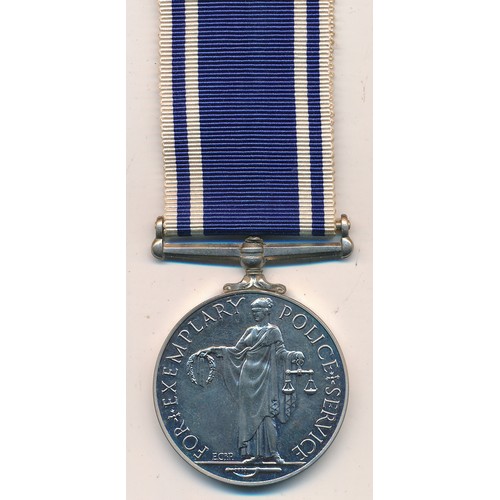 43 - ERII Police Long Service Medal of Police Inspector Frank Bollen