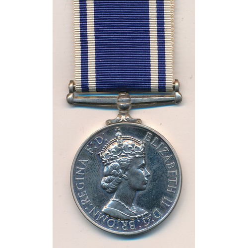 43 - ERII Police Long Service Medal of Police Inspector Frank Bollen