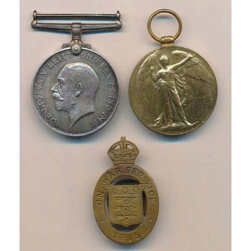 17 - First World War – Albert Samuel Crosby – First World War British War Medal & Victory Medal pair awar... 