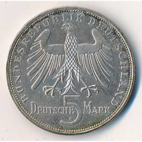 359 - Germany 1955f 5 marks, 150th Anniversary - Death of Friedrich von Schiller, extremely fine, some ton... 