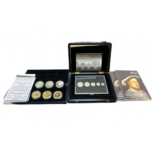 320 - World coins range with encapsulated silver proofs FDC Jersey £5 2009 Great Battles (2) with Westmins... 