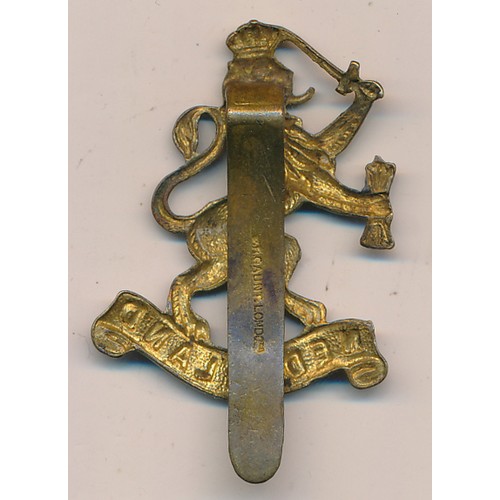 80 - Second World War Netherlands Dutch Army in exile Nederland cap badge, scarce. Stamped for Gaunt Lond... 