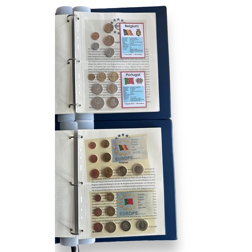 322 - Europe Collection in 2 blue Westminster albums with 24 sets of pre-Euro and fist Euro coins.