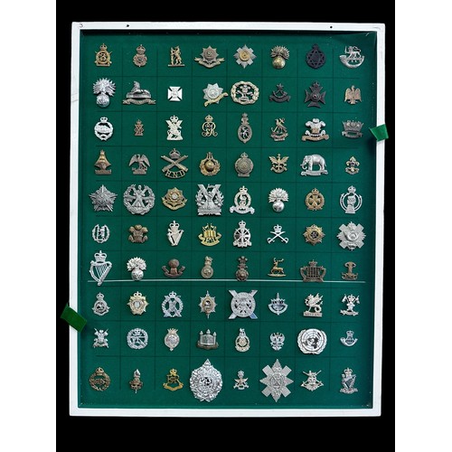 62 - Cap Badges, organised range of well-presented cap badges some better, to include; 3rd C of London Ye... 