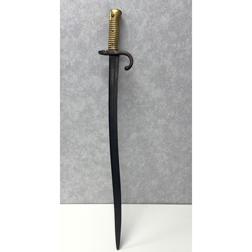 94 - French chassepot bayonet, marked 26.L.1.3.88 to cross guard.