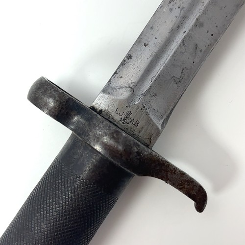 87 - Swedish M1896 Mauser Bayonet with full metal scabbard, made by Eskilstuna Jernmanufactur AB (EJ-Anch... 