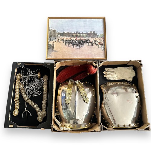 81 - Excellent Queen Elizabeth II Household Cavalry Ceremonial Cuirass, complete with front and back plat... 