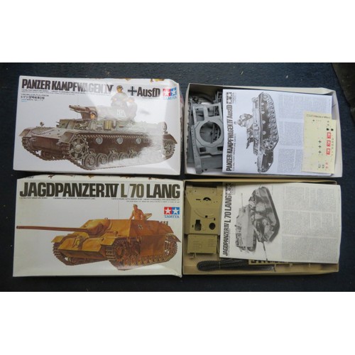 91 - Tamiya 1/35th scale WW2 German unmade kits, generally excellent in good plus boxes, with Tiger I No.... 