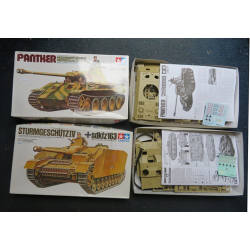 91 - Tamiya 1/35th scale WW2 German unmade kits, generally excellent in good plus boxes, with Tiger I No.... 