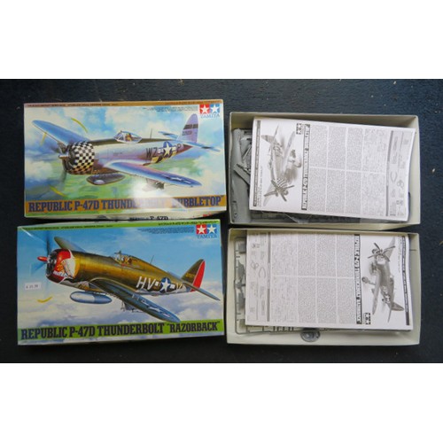 93 - Tamiya 1/48th scale WW2 aircraft unmade kits, generally excellent in good plus boxes, with Fw109 Nos... 