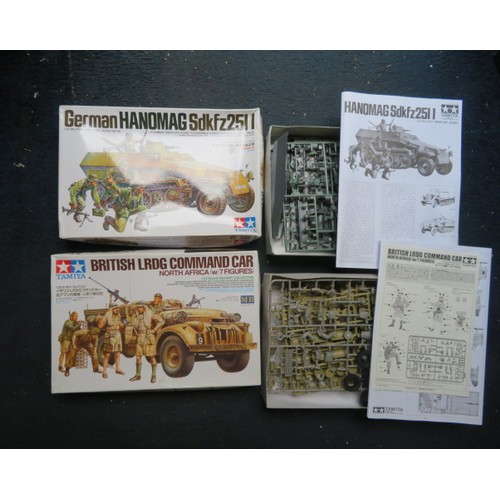 106 - Tamiya 1/35th scale unmade WW2 kits, generally excellent in good plus boxes, with LRDG Command Car N... 