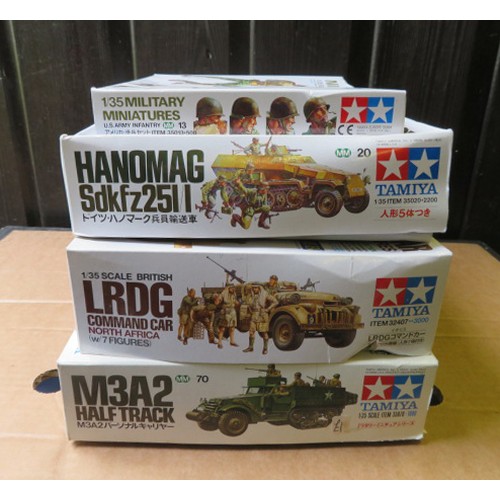 106 - Tamiya 1/35th scale unmade WW2 kits, generally excellent in good plus boxes, with LRDG Command Car N... 