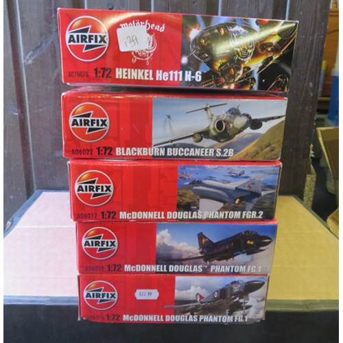 69 - Airfix 1/72nd scale unmade aircraft kits, generally excellent in good plus boxes, with Heinkel He111... 