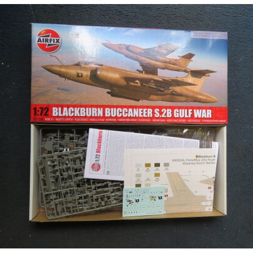 71 - Airfix 1/72nd scale unmade aircraft kits, generally excellent in good plus boxes, with Blackburn Buc... 