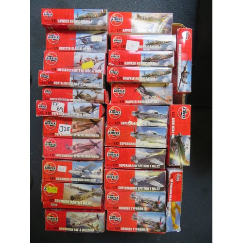 76 - Airfix 1/72nd scale Aircraft unmade kits, generally excellent in good plus boxes, range of British a... 