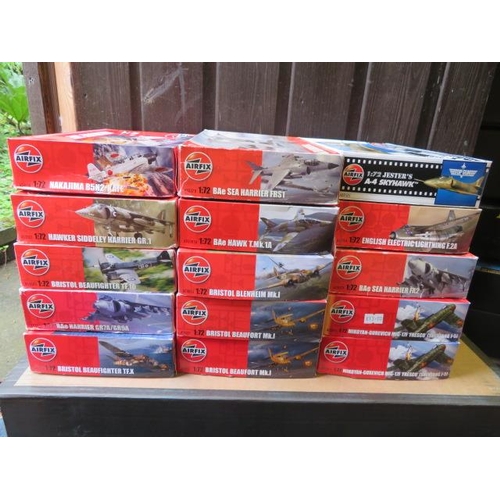 78 - Airfix 1/72nd scale aircraft kits, range of WW2 to modern, generally excellent in good or better box... 