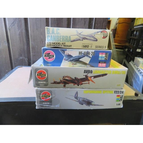 85 - Airfix 1/72nd scale aircraft unmade kits, generally excellent in good or better boxes, with Lancaste... 