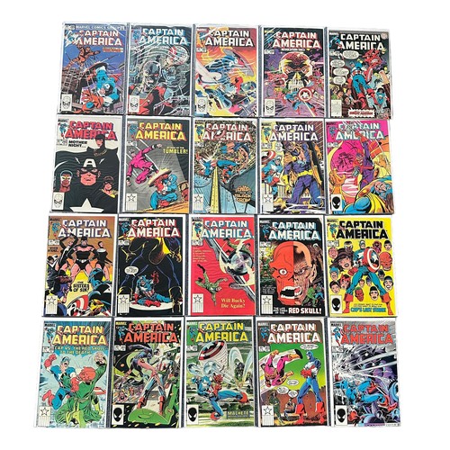 508 - Marvel Comics Captain America 1983-1984 Nos 285-304: All 20 comics are bagged & boarded, NM.