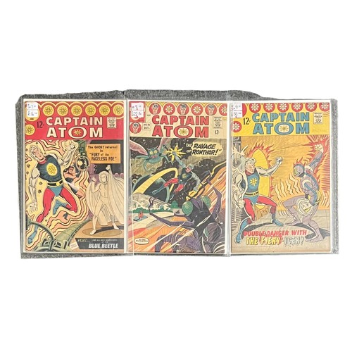 528 - Charlton Comics Captain Atom 1967 Nos 86, 87, 88. All 3 comics are bagged &and boarded in Mylar bags... 