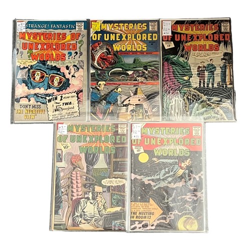 529 - Charlton Comics Mysteries Of unexplored Worlds 1962 Nos 17, 20, 28, 30, 32: All 5 comics are bagged ... 