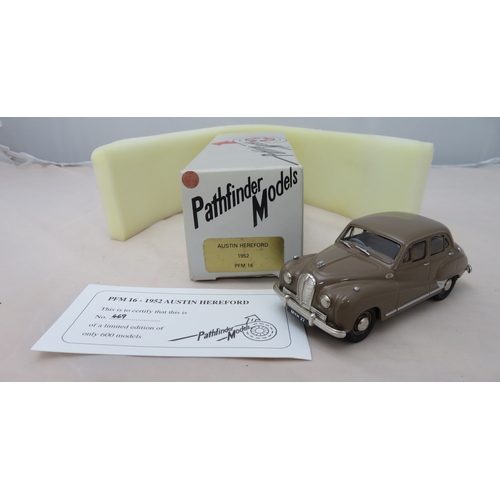 9 - Pathfinder Models 1/43rd scale Austin Hereford fawn registration no. MYH27, limited edition certific... 