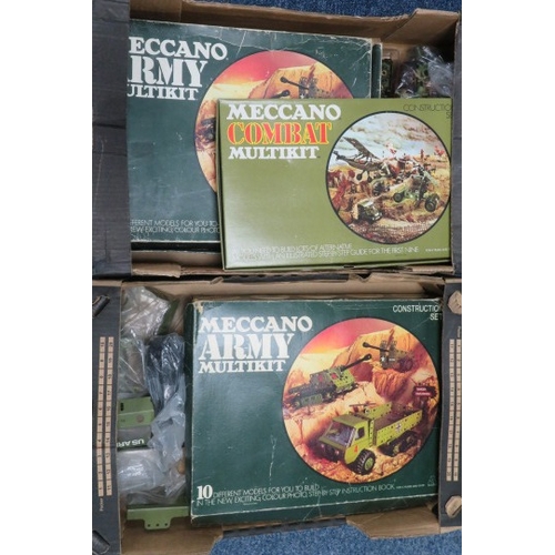 40 - 1972 Meccano Army Multikit (2), 1975 Combat Multikit and additional unboxed parts, generally excelle... 