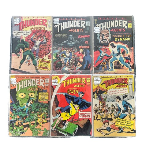 538 - Tower Comics T.H,U.N.D.E.R Agents 1966 Nos 2, 3, 5, 8, 14, 18; All 6 comics are bagged & boarded in ... 