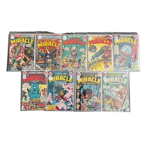 544 - DC Comics Mister Miracle 1972-1974 Nos 7, 9, 10, 11, 12, 13, 14, 16, 17: All 9 comics are bagged & b... 