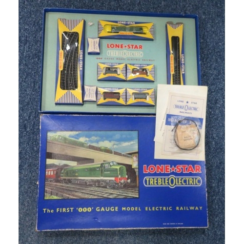 24 - Lone Star Treble O electric sets with Goods set No. EL50 and Passenger set No. EL51 (2), plus instru... 