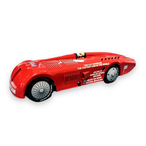 10 - Schylling tinplate clockwork with key Sunbeam 1000 Land Speed Record Car, excellent in excellent box... 