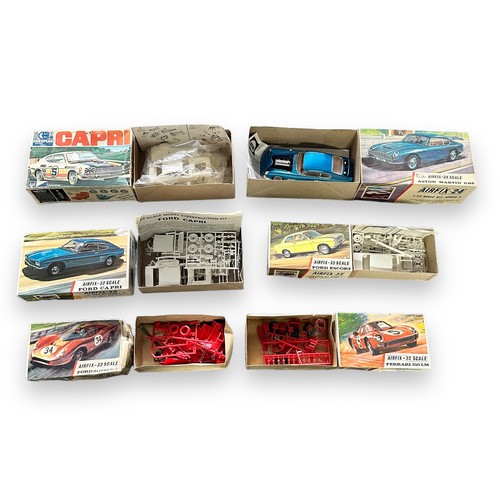 87 - Airfix 1/32nd scale unmade car kits, with Ford Capri, Escort,  MRC European Racing Capri No. 2-1013-... 