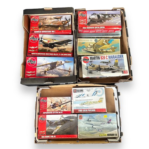 84 - Airfix 1/48th to 1/72nd scale aircraft unmade kits, generally excellent in good plus to good boxes, ... 