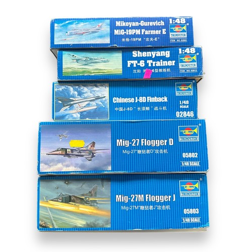 96A - Trumpeter 1/48 scale unmade Aircraft Model Kits. Includes kits 02804, 02813, 02846, 05802 and 05803.... 