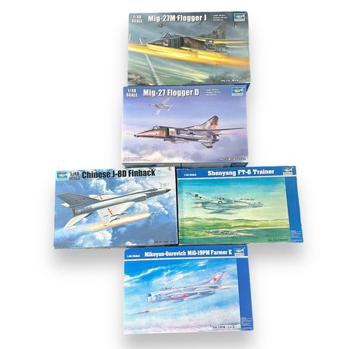 96A - Trumpeter 1/48 scale unmade Aircraft Model Kits. Includes kits 02804, 02813, 02846, 05802 and 05803.... 